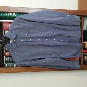 J. Crew slate blue LS slim casual dress shirt mens S